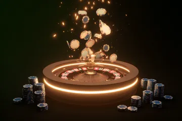 A woman smiling by bright slot machines showing lucky symbols, showcasing the exciting slot offerings at 88DF.